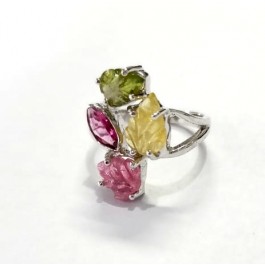 Very Pretty Tourmaline Rings Engagement Ring 925 Silver Rings